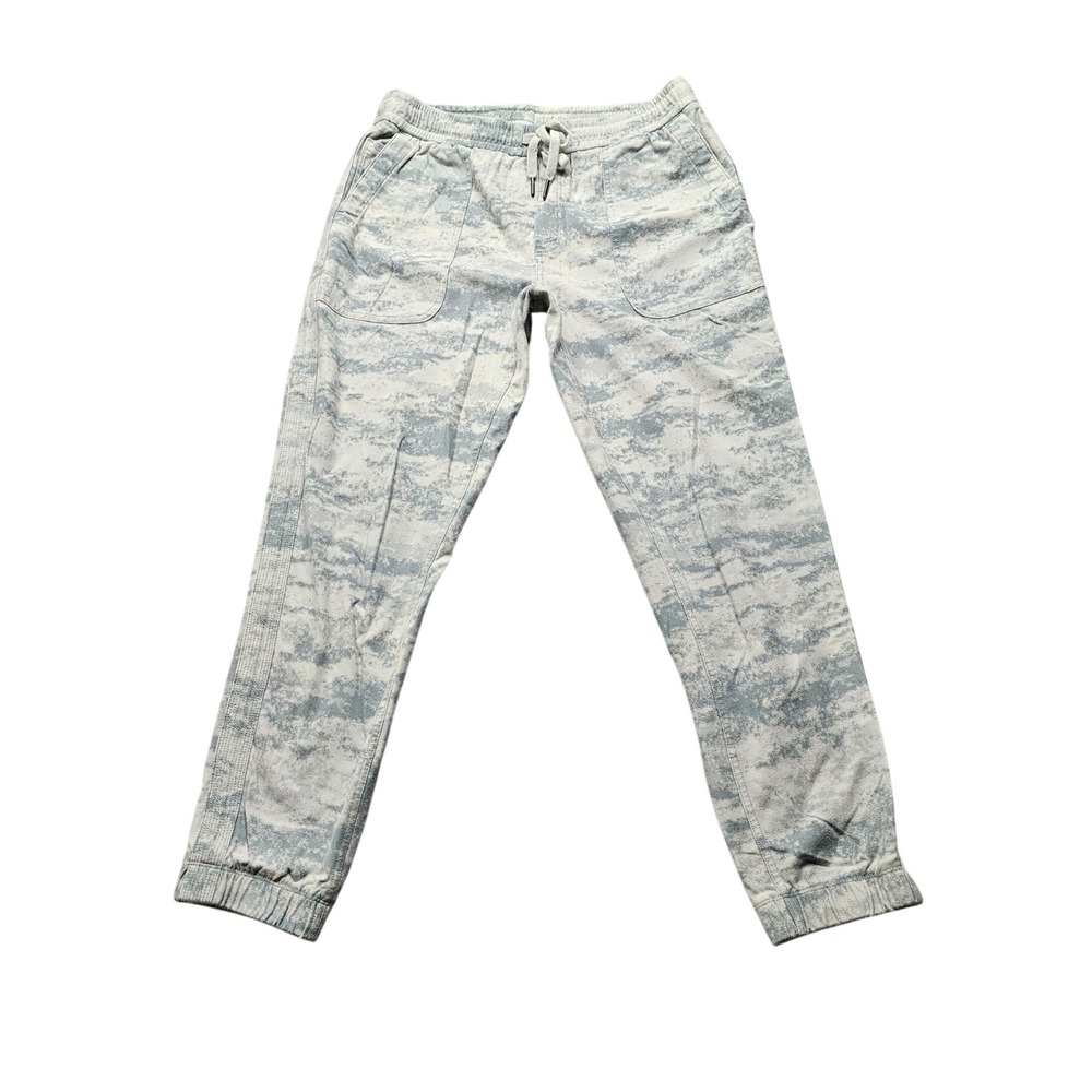 Athleta Farallon Jogger Gray White Camo Print Athletic Pants Womens Size Medium
